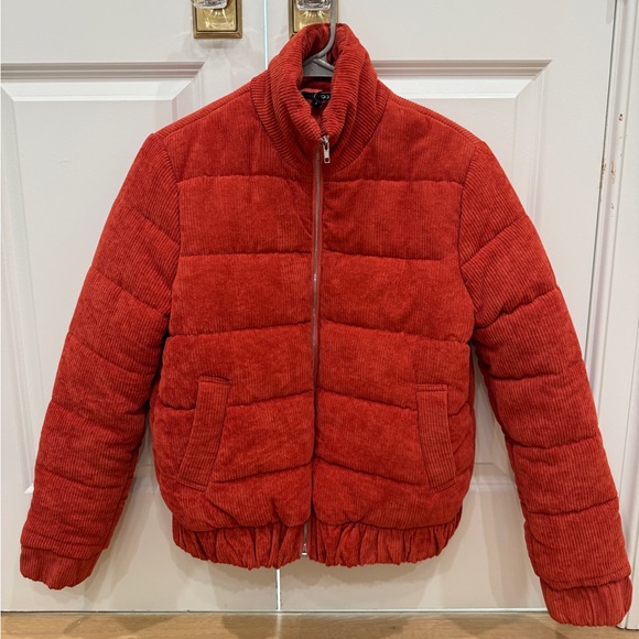 Papermoon Jackets & Blazers - Papermoon Vibrant Red Puffer Jacket Small